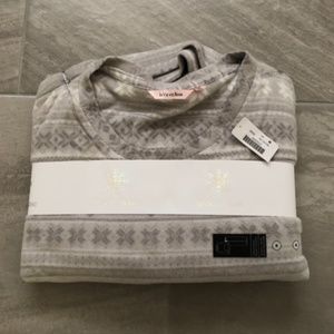 ✨La Vie En Rose NWT Grey Cozy Nordic Pattern Flannel Pyjamas/Pajama Set✨